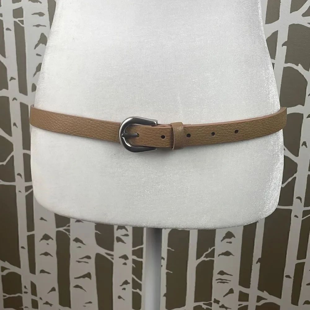 Etienne Aigner Tan Pebbled Leather Belt XL